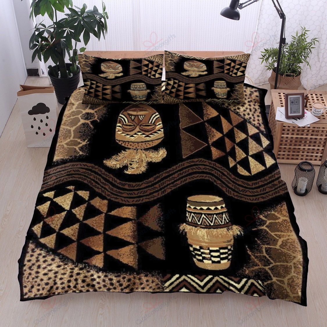 Drums African Tribal Bedding Set