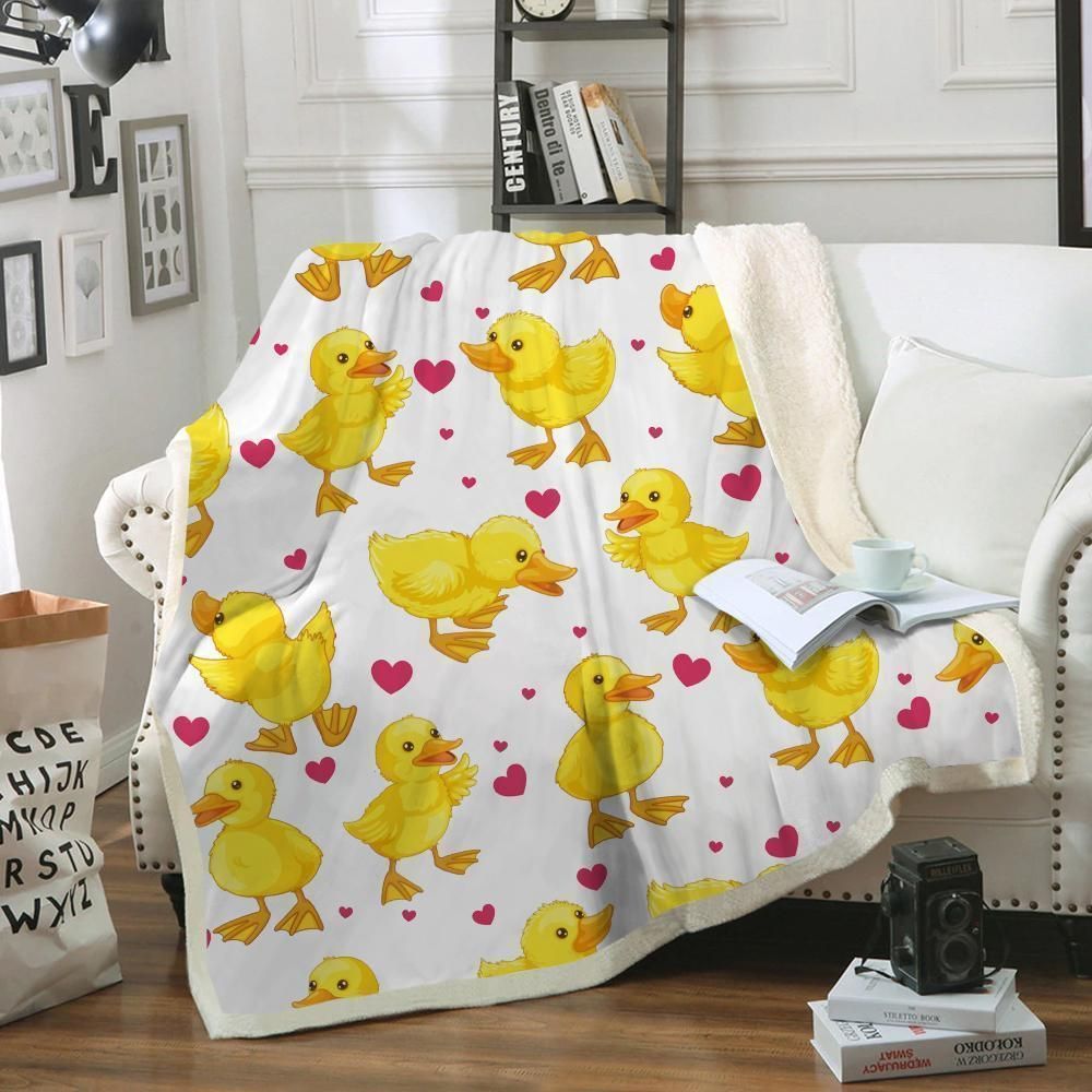Duck Sherpa Fleece Blanket