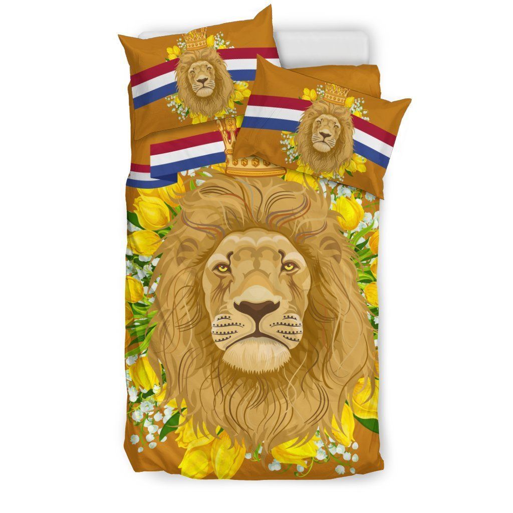 Dutch King Lion Yellow Flower Bedding Set