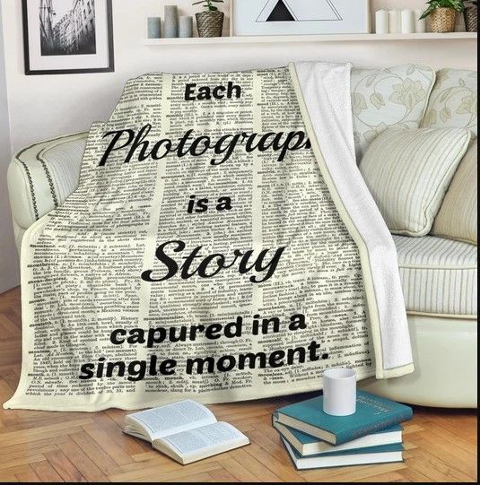 Each Photograph Is A Story Sherpa Fleece Blanket