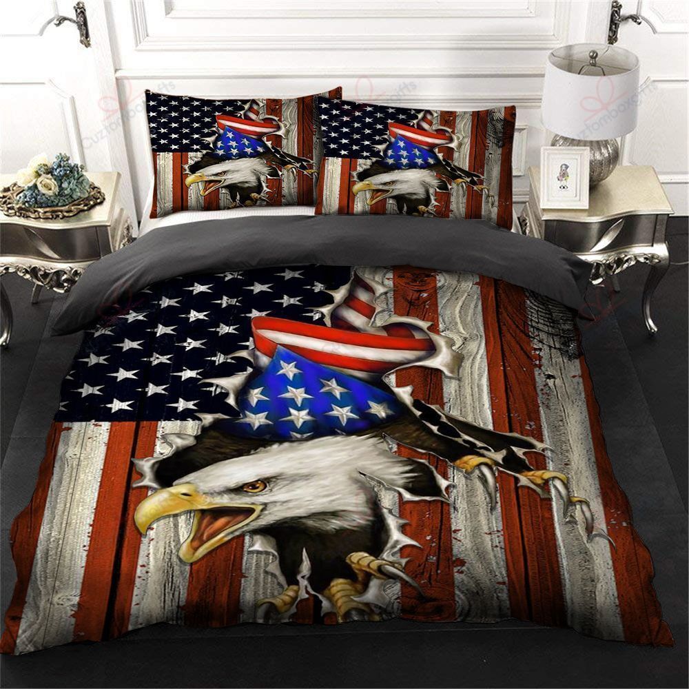 Eagle American Flag Bedding Set