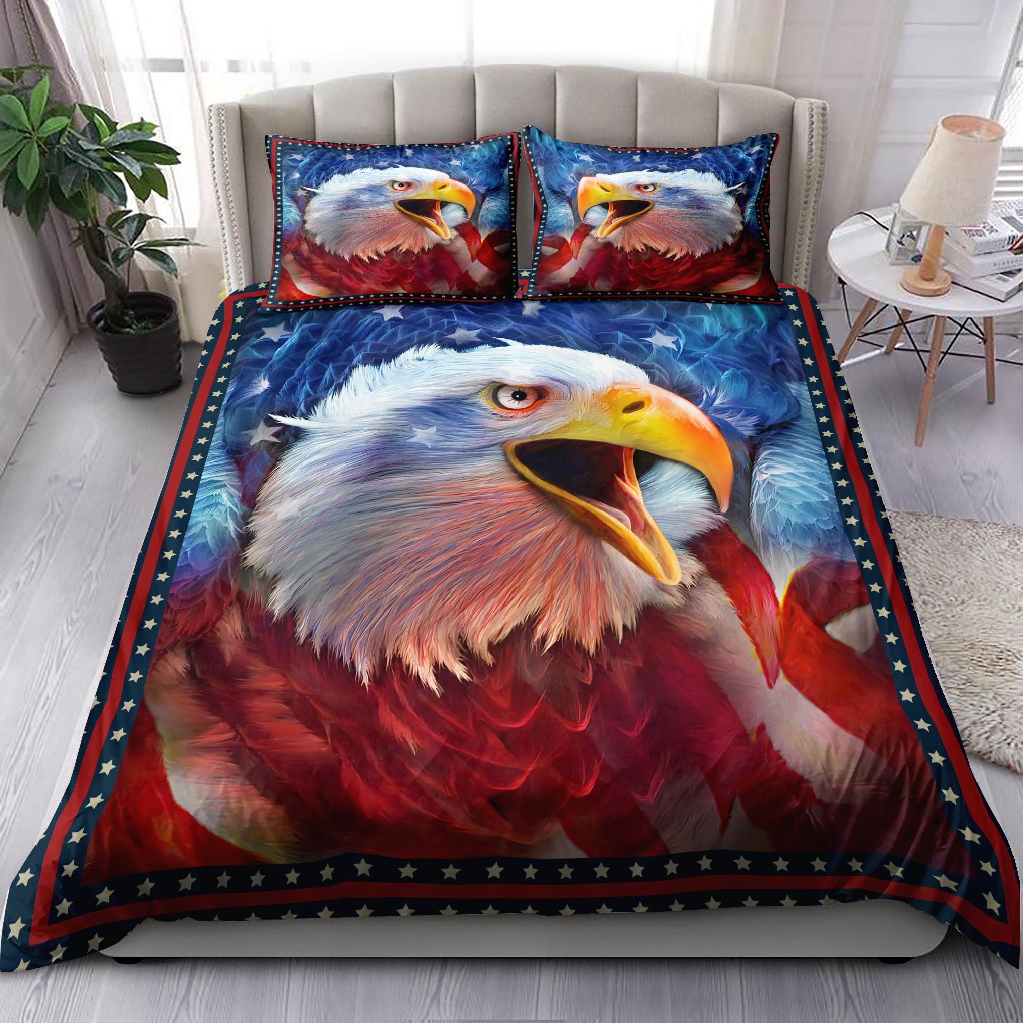 Eagle American Flag Bedding Set