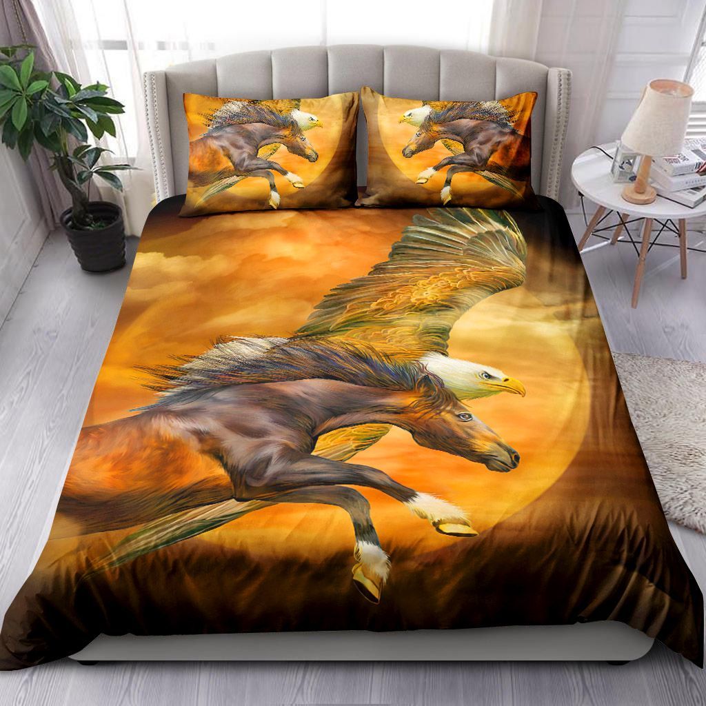 Eagle And Horse Spirits Of The Wind Bedding Set
