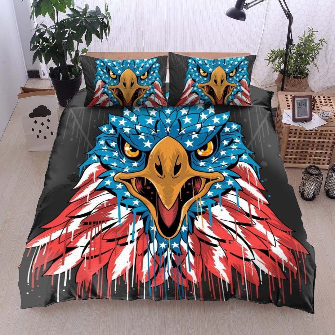Eagle Twin Queen King Cotton Bed Sheets Spread Comforter Bedding Set