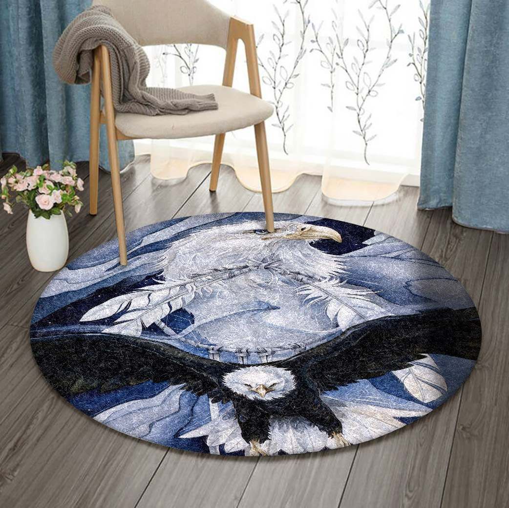 Eagle Dreamcatcher Round Carpet