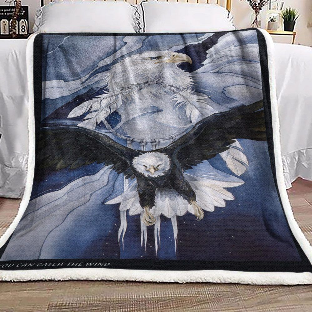 Eagle Dreamcatcher Sherpa Fleece Blanket
