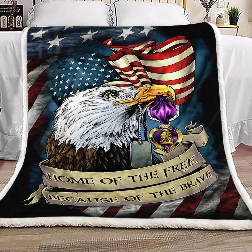 Eagle Home Of The Free Fleece Blanket