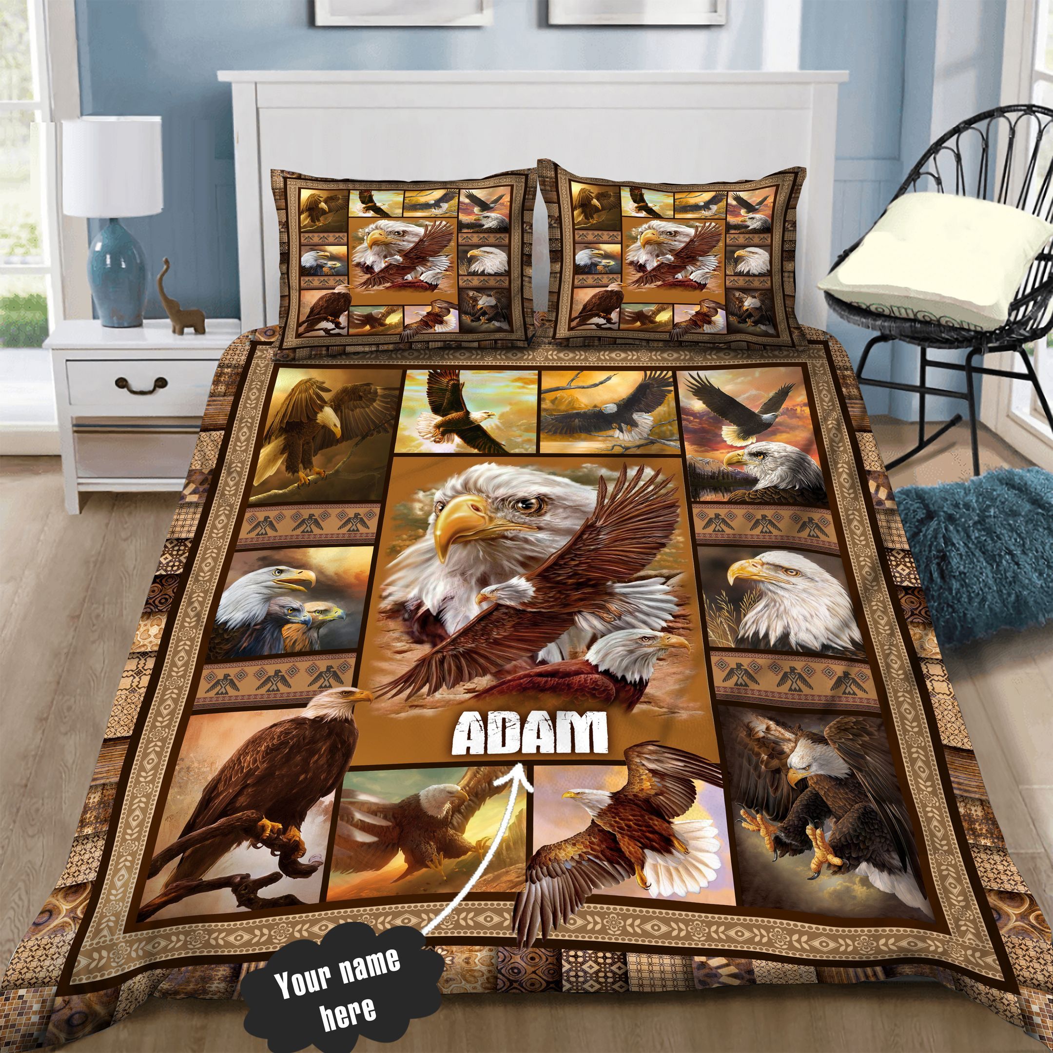Eagle Personalized Bedding Set
