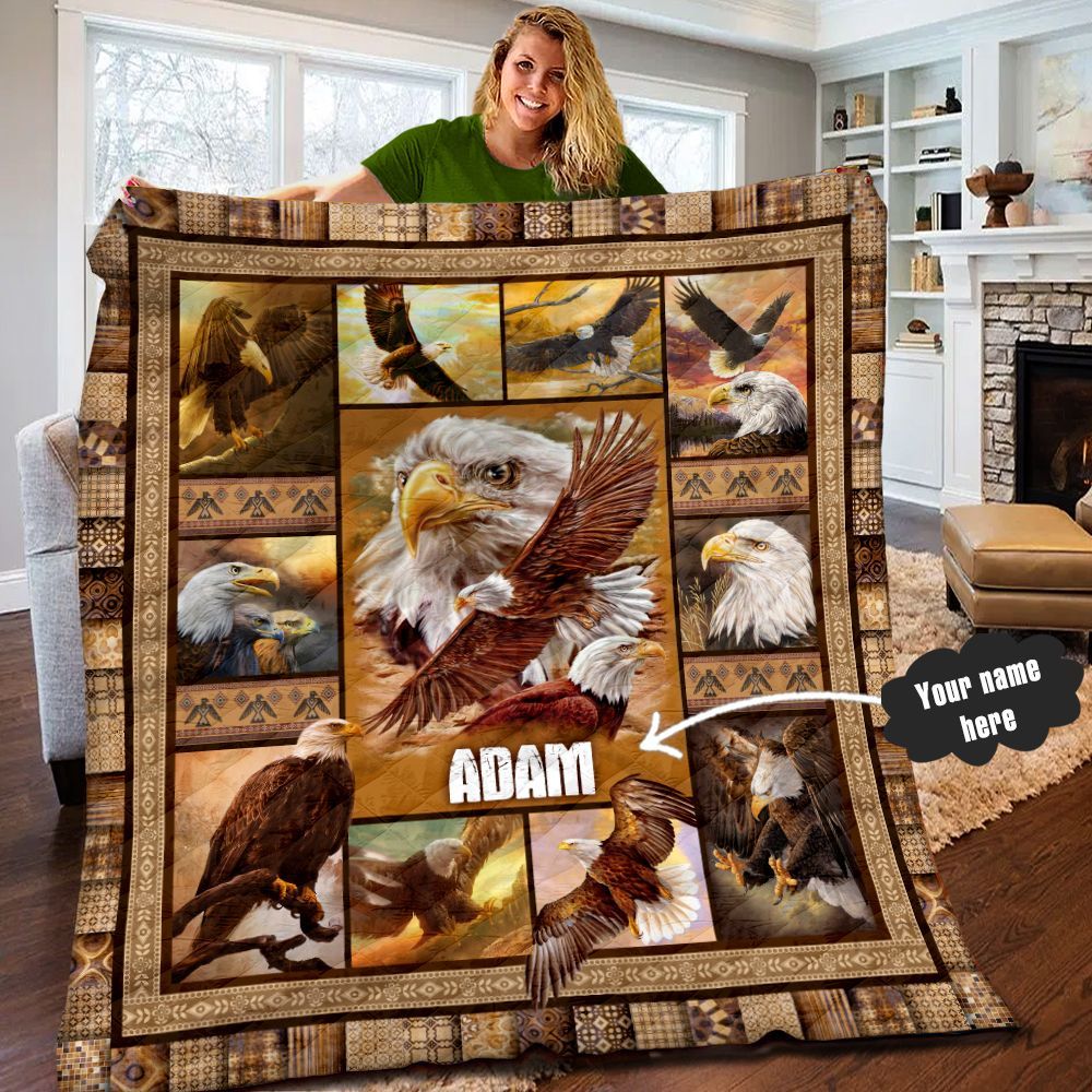 Eagle Personalized Quilt Blanket LML100623DT