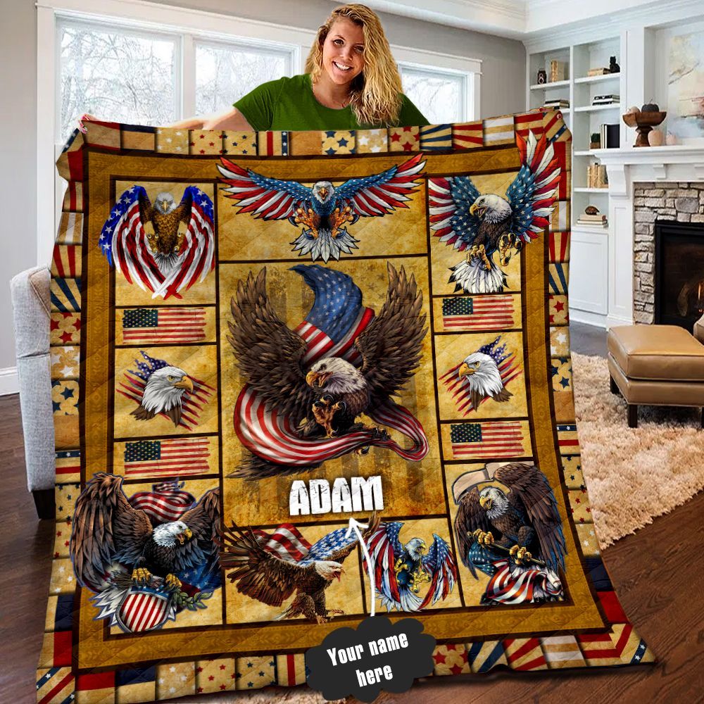 Eagle Personalized Quilt Blanket LML100624DT