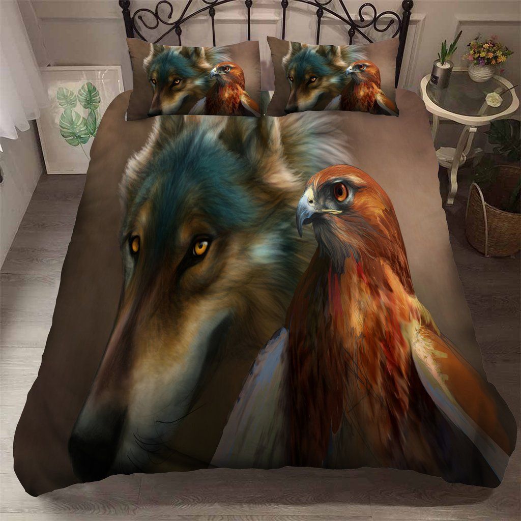 Eagle Wolf Bedding Set