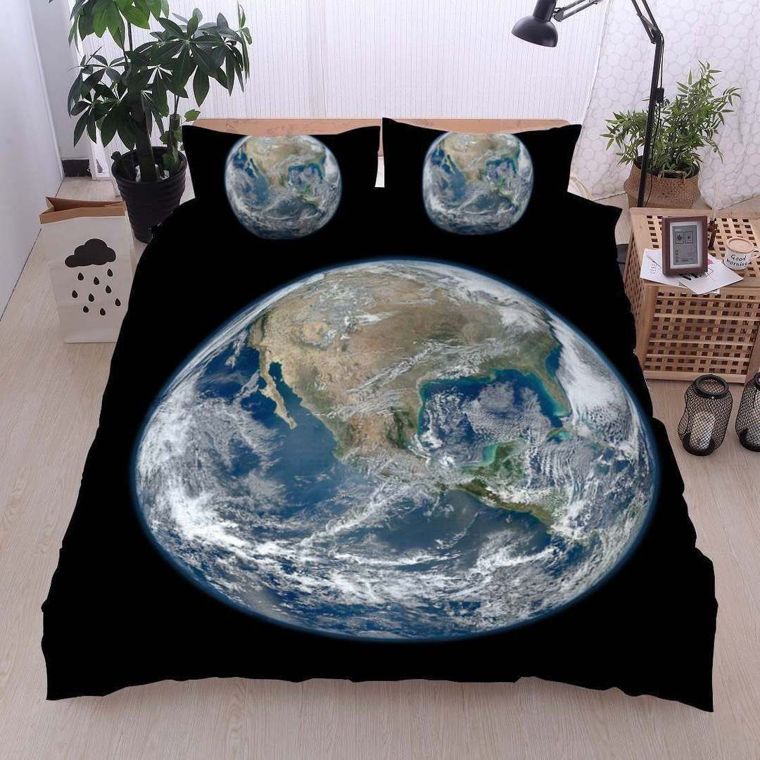 Earth Twin Queen King Cotton Bed Sheets Spread Comforter Bedding Set