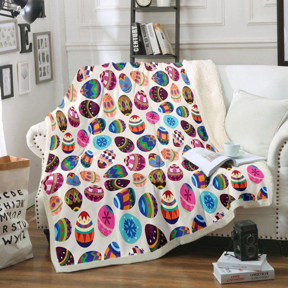 Easter Eggs Sherpa Fleece