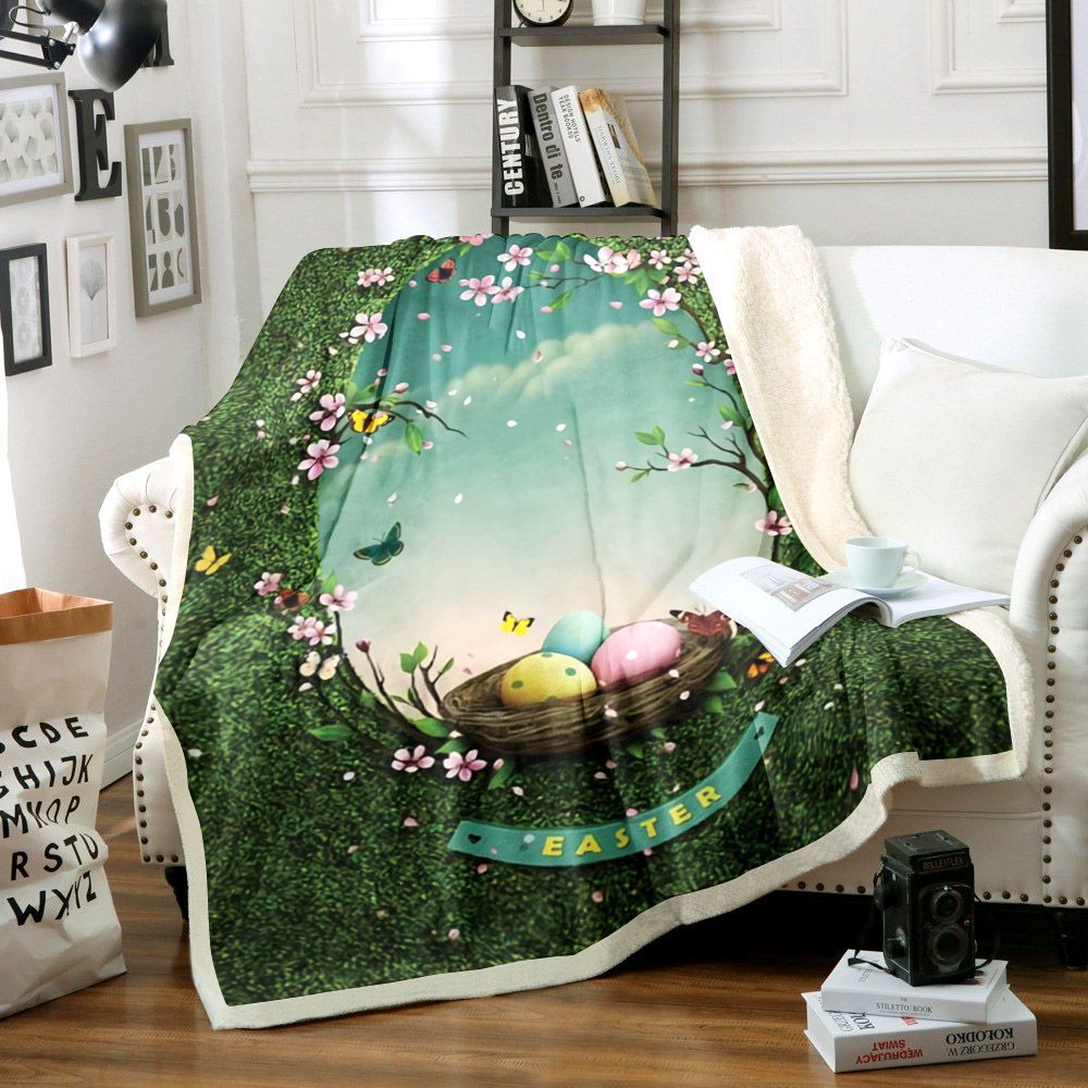 Easter Sherpa Fleece Blanket