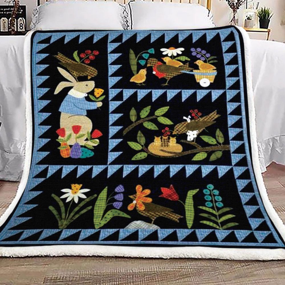 Easter Sherpa Fleece Blanket