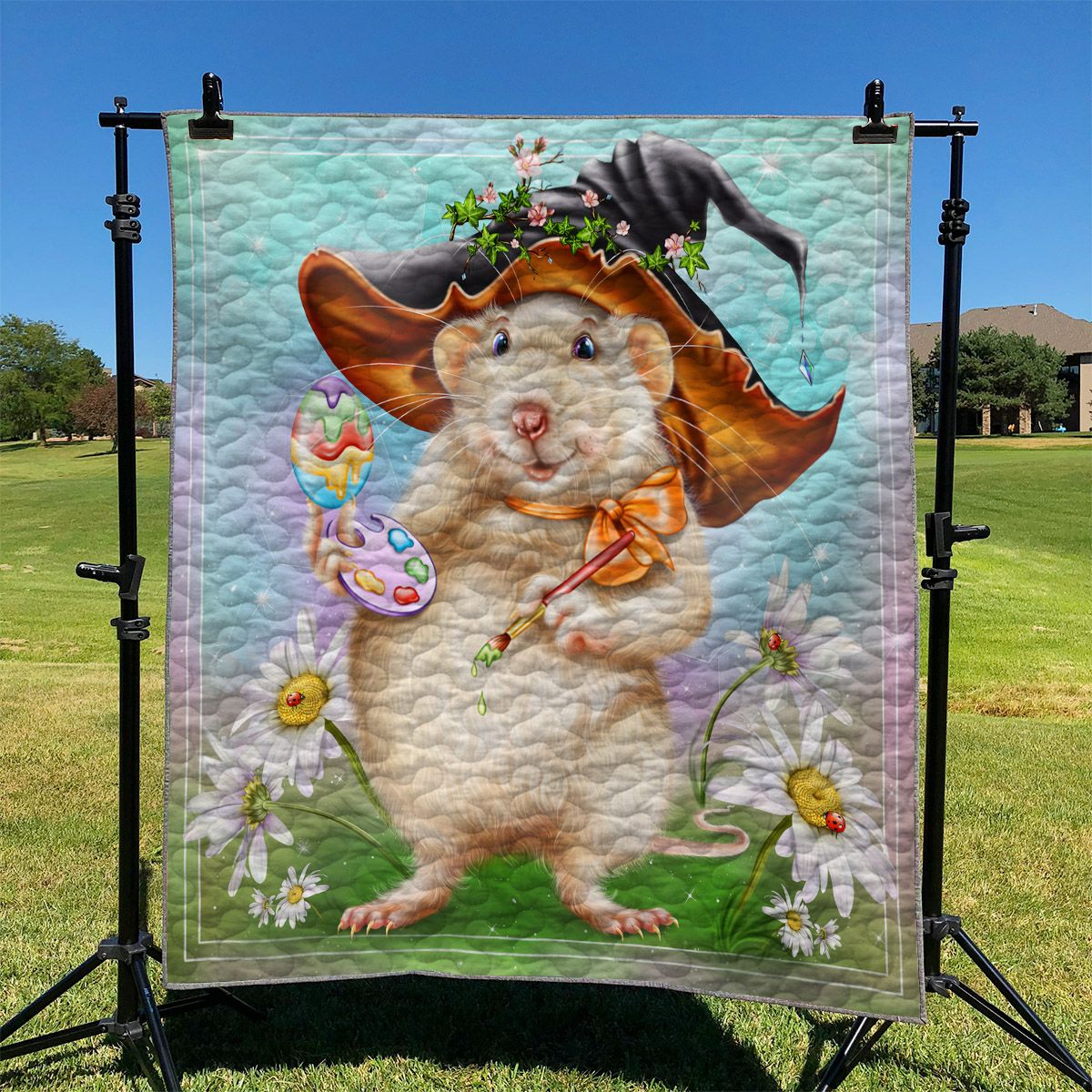 Easter Rat Painter NI1610029DT Quilt Blanket