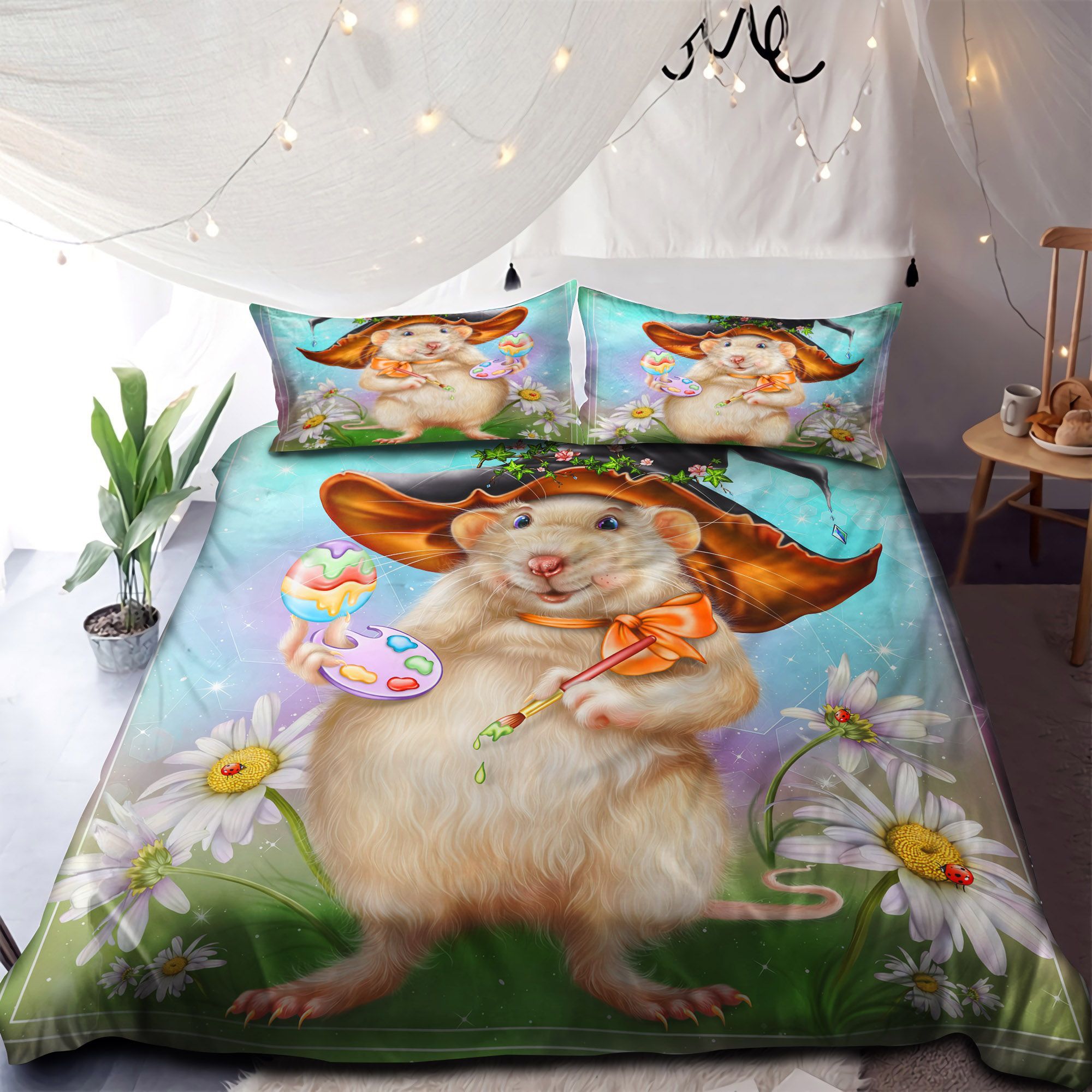 Easter Rat Painter Bedding Set
