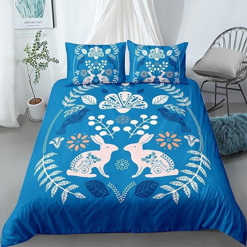 Easter Themed Blue Bedding Set