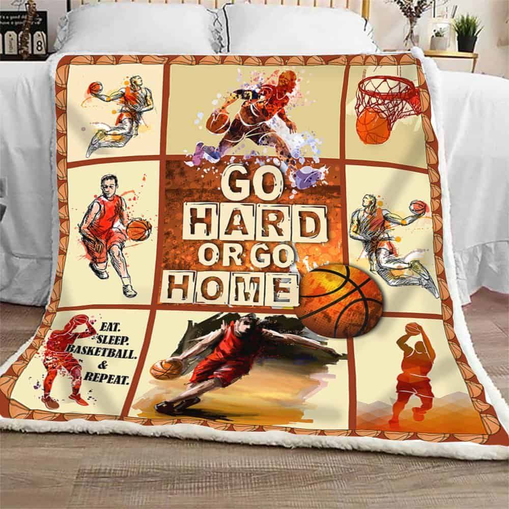 Eat. Sleep. Basketball. Repeat Fleece Blanket