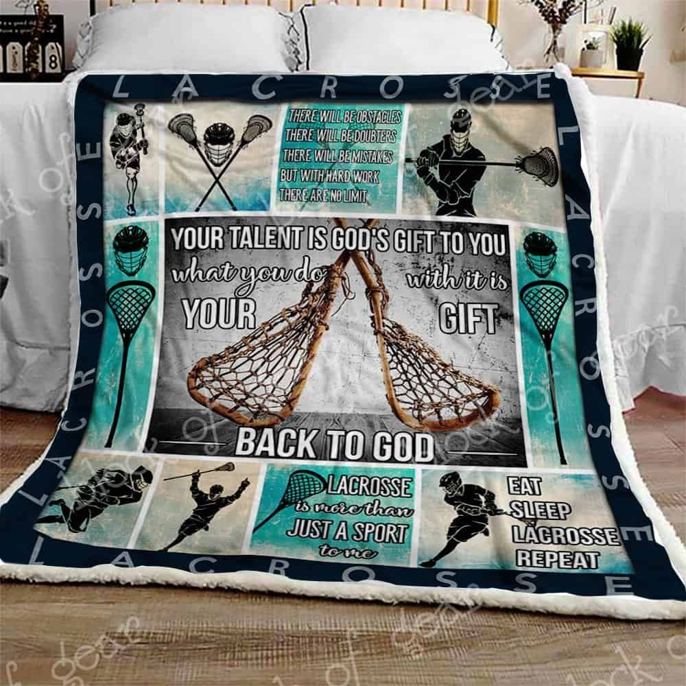 Eat Sleep Lacrosse Repeat Fleece Blanket