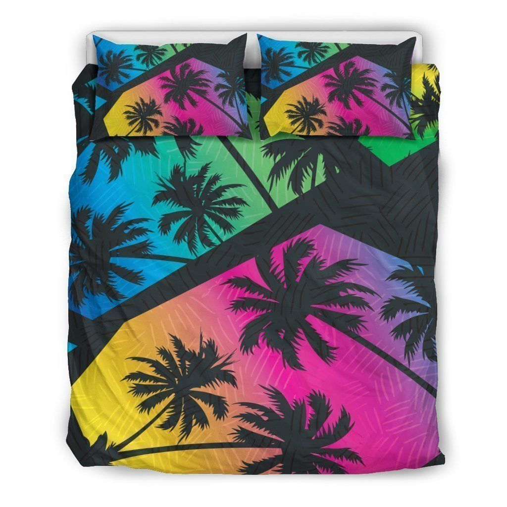 Edm Beach Palm Tree Pattern Bedding Set