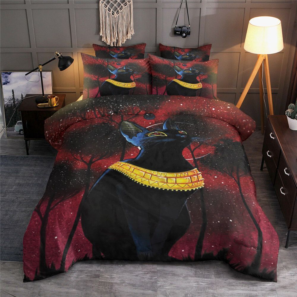 Egypt Black Cat Bedding Set