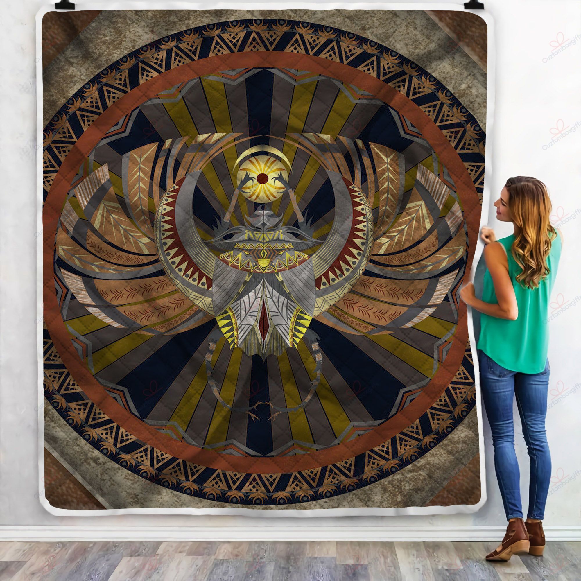 Egypt Scarab Fleece Blanket