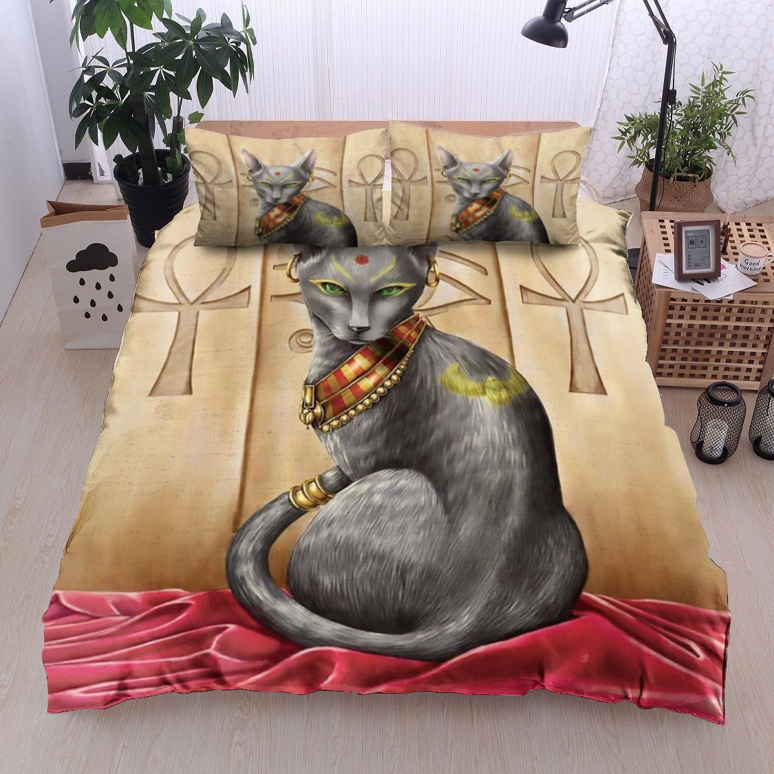 Egyptian Cat Bedding Set