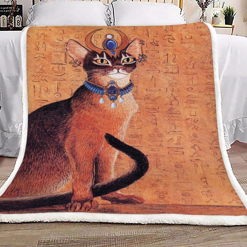 Egyptian Cat Sherpa Fleece