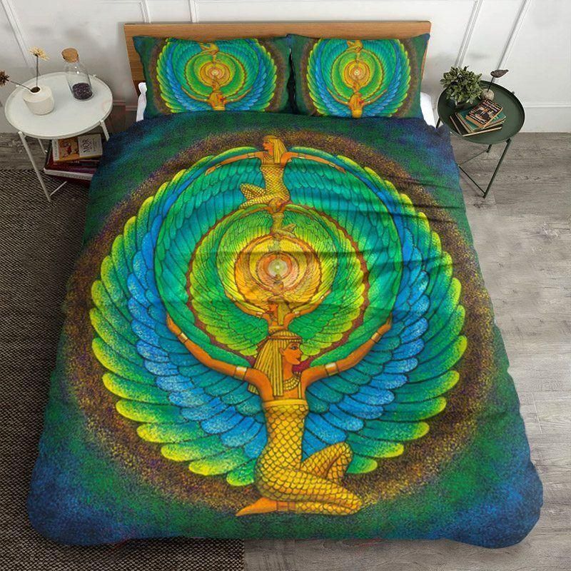 Egyptian Girl Queen Printed Bedding Set