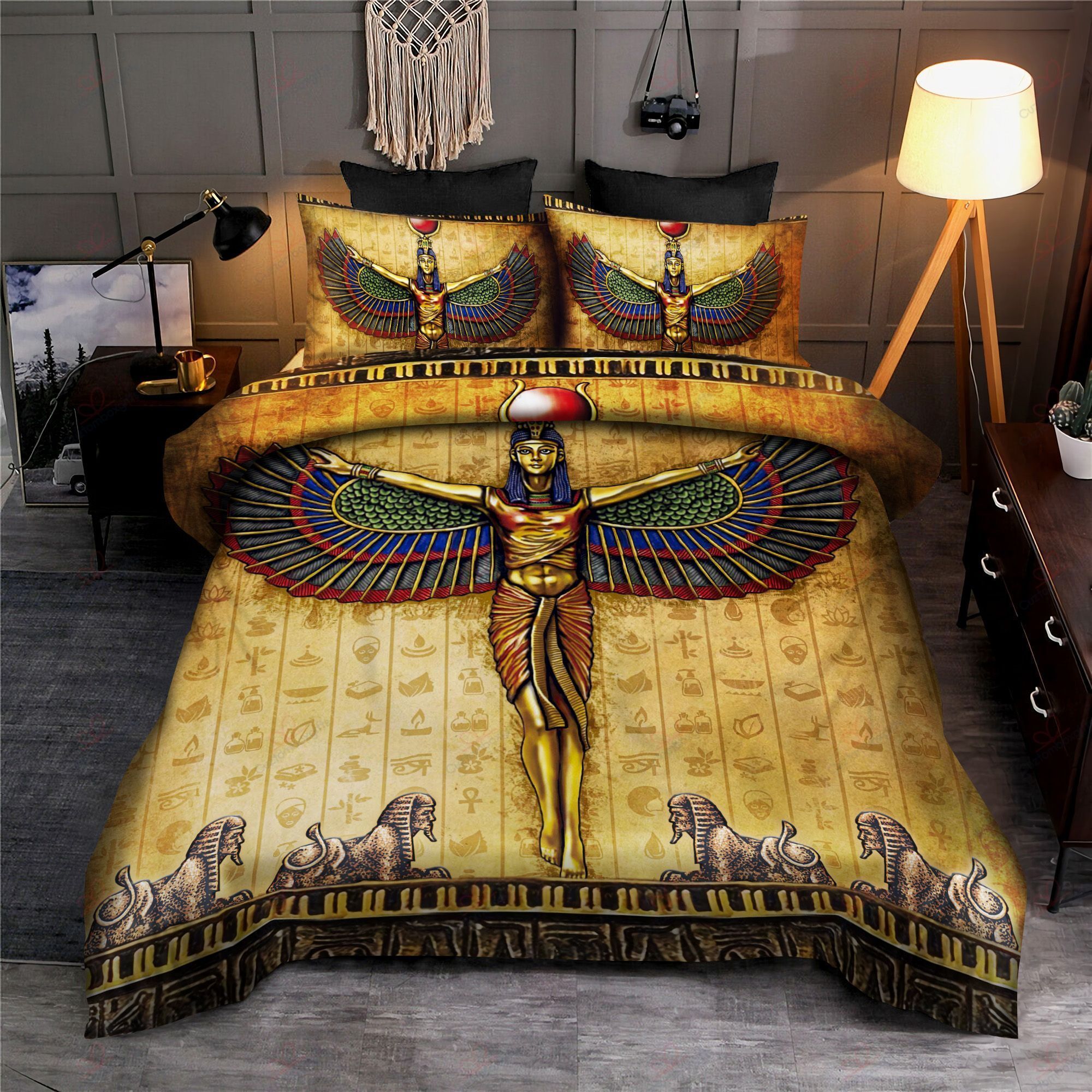 Egyptian Goddess Isis Bedding Set