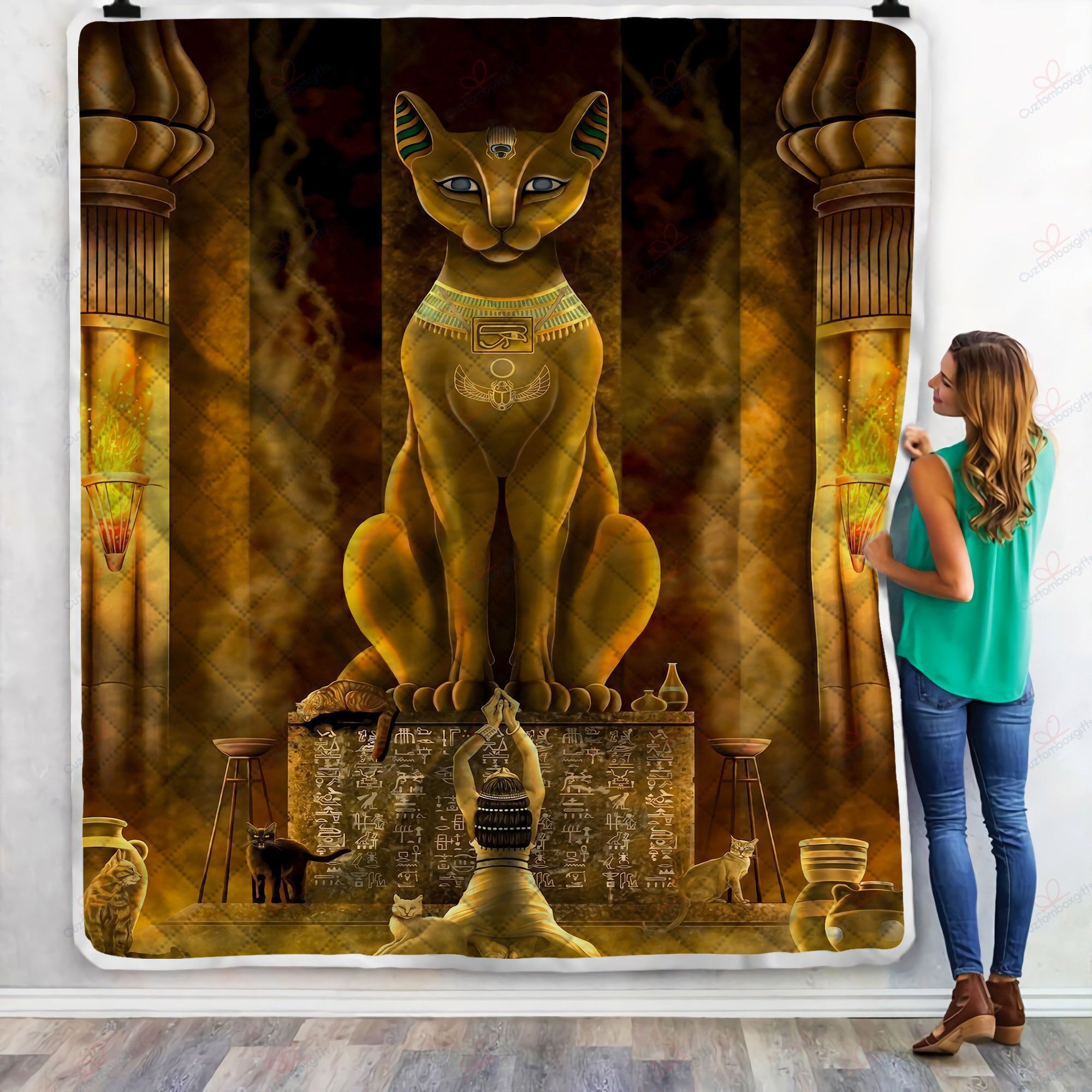 Egyptian Goddess Fleece Blanket