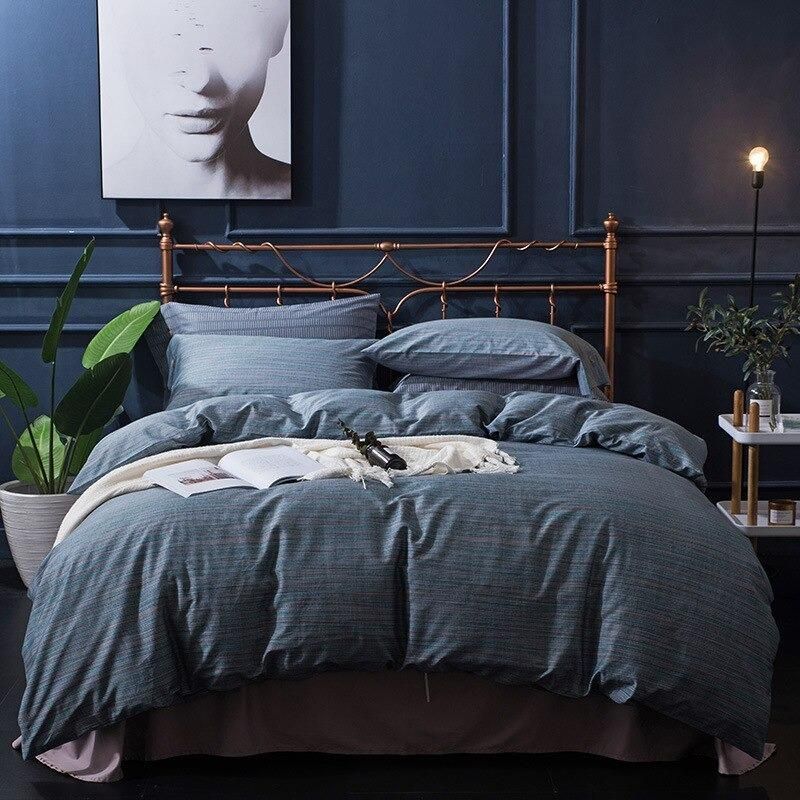 Egyptian Leaves Flowers Silky Bedding Set