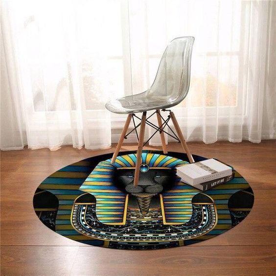 Egyptian Sphynx Cat Round Carpet