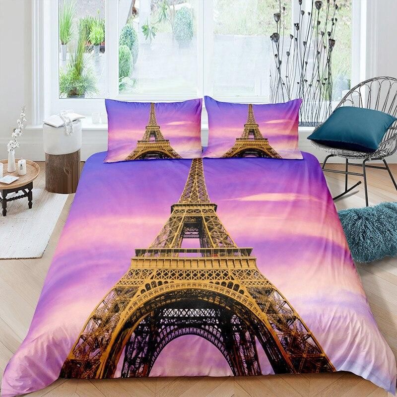 Eiffel Tower Purplish Bedding Set