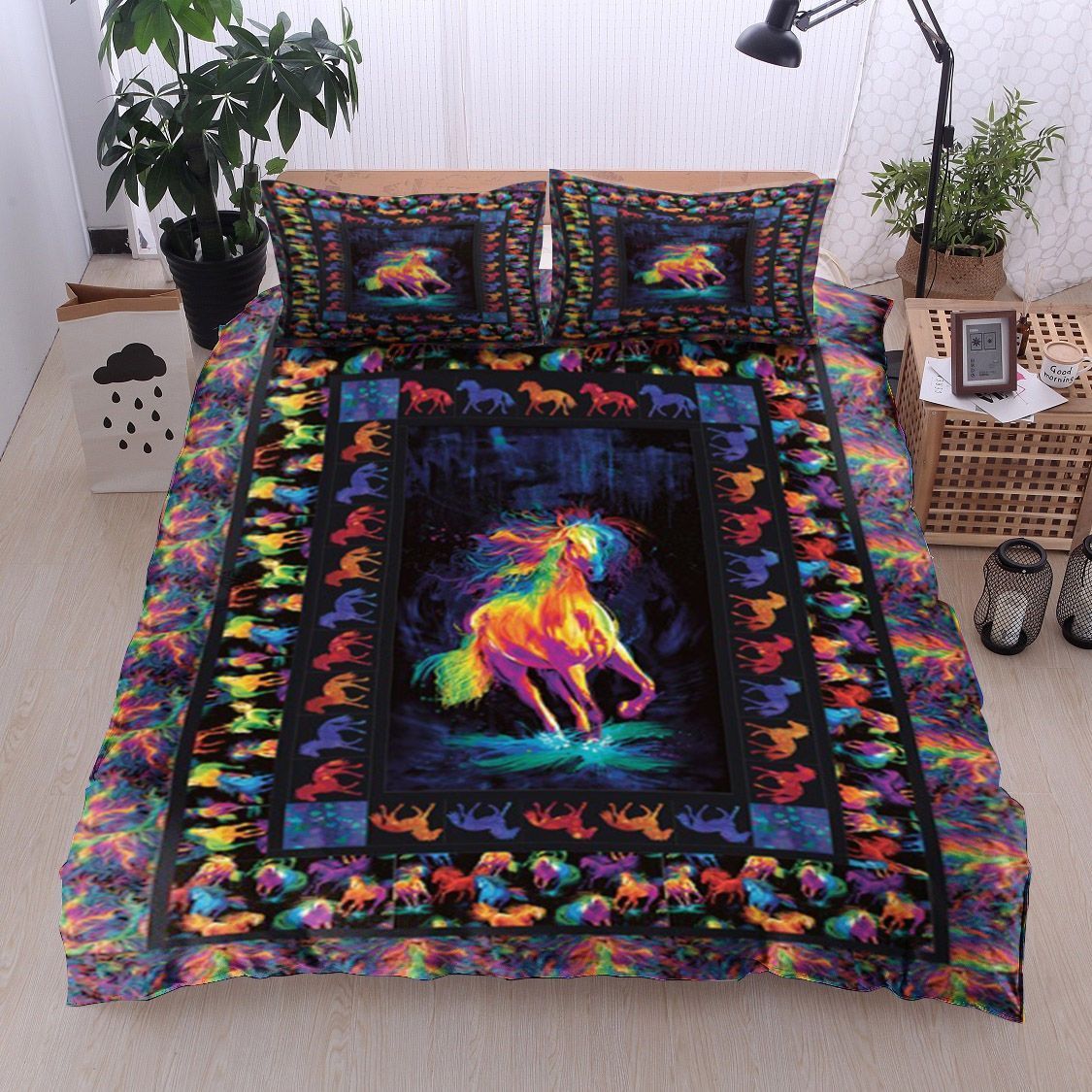 Electric Horses Bedding Set