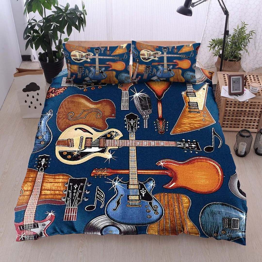 Electrical Guitar Cotton Bed Sheets Spread Comforter Duvet Cover Cotton Bed Sheets Spread Comforter Bedding Set