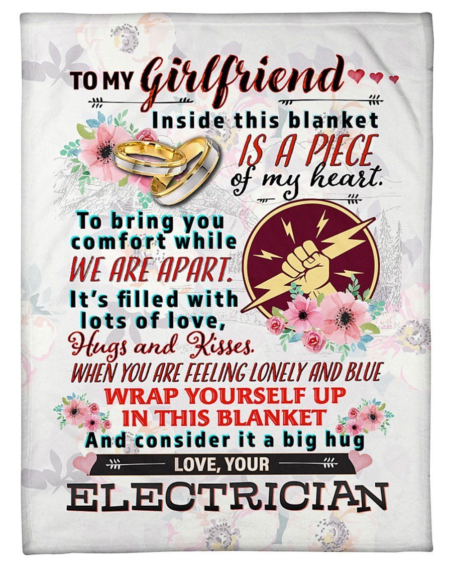 Electrician To Girlfriend Wrap Yourself Up In This Blanket Fleece Blanket Fleece Blanket