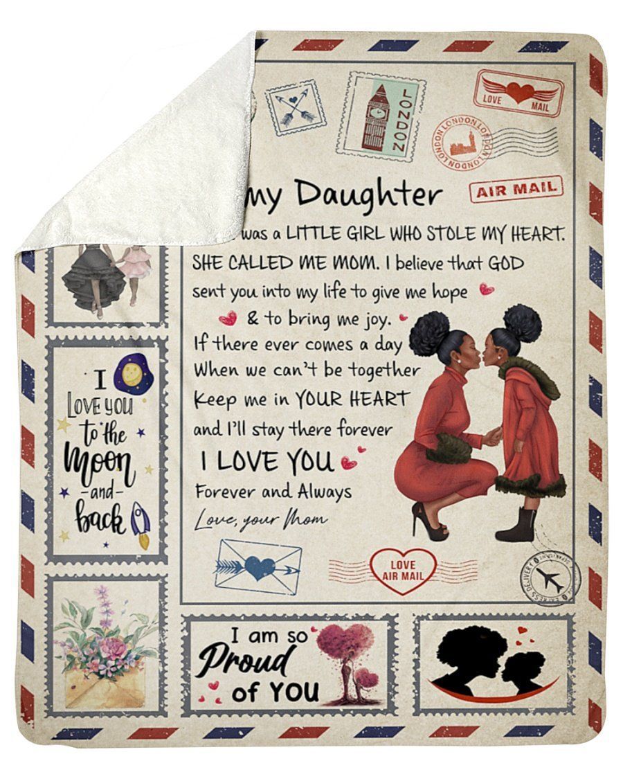 Elegant Mom To Daughter God Sent You Into My Life Fleece Blanket Sherpa Blanket