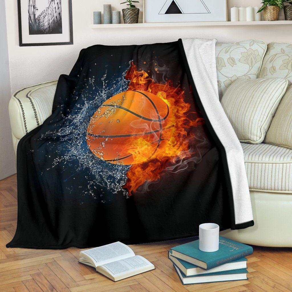 Elemental Basketball Sherpa Fleece Blanket