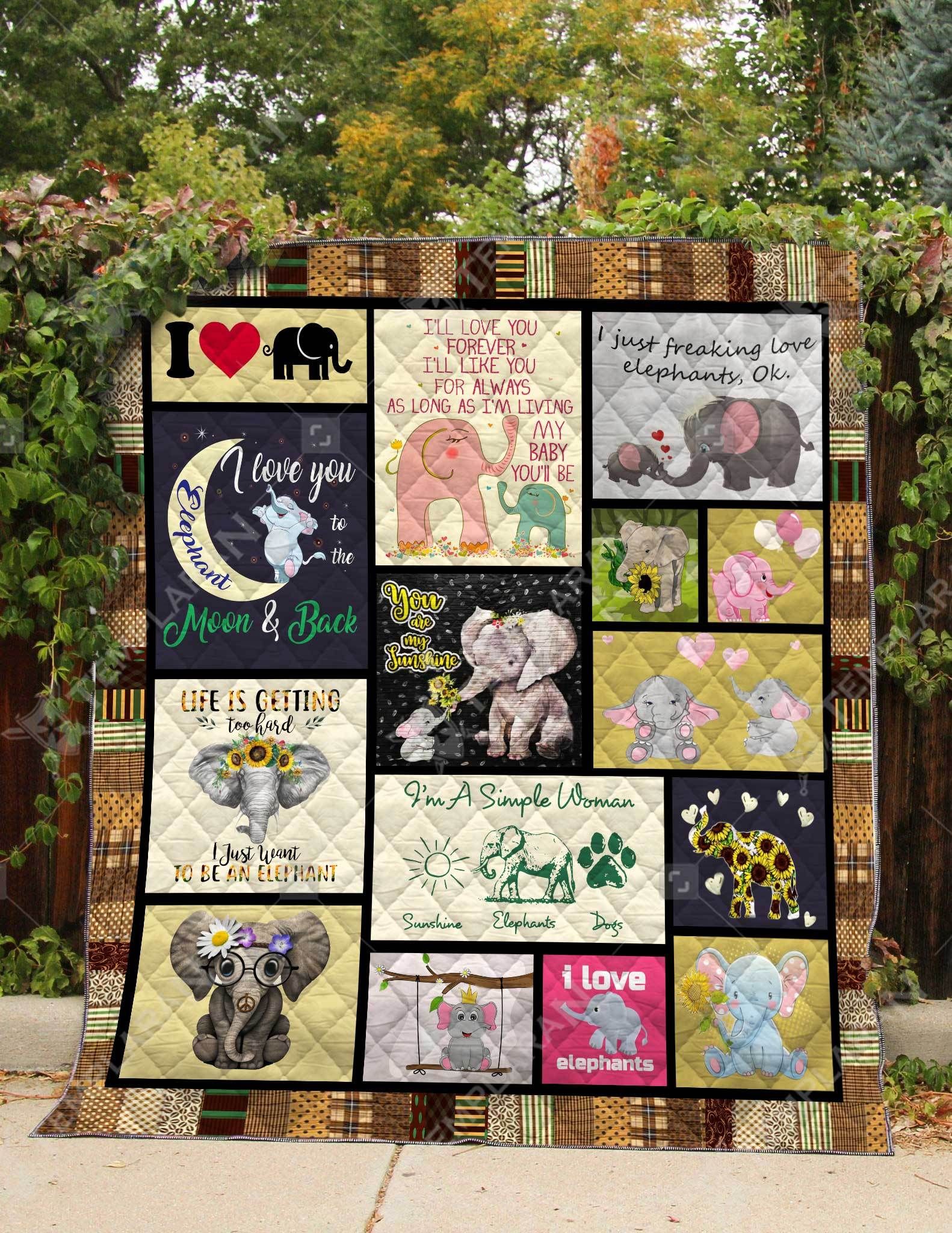 Elephant A Simple Woman Quilt Blanket DHC0201201163TD