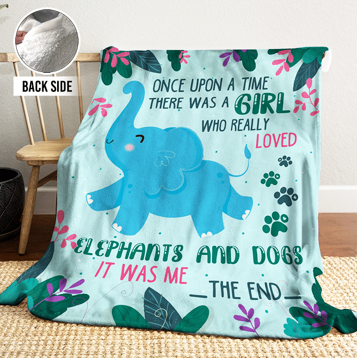 Elephant Sherpa Fleece Blanket