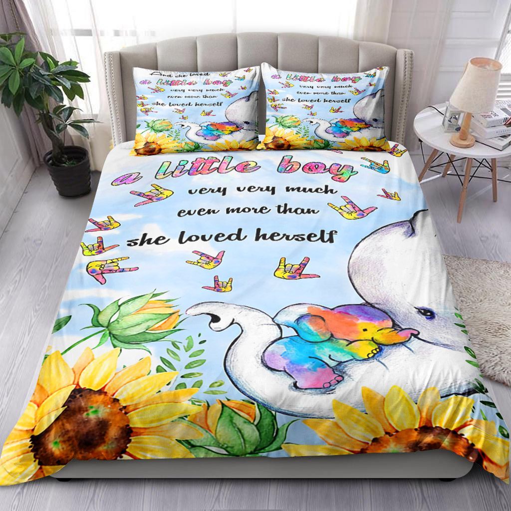 Elephant And Sunflower Bedding Set