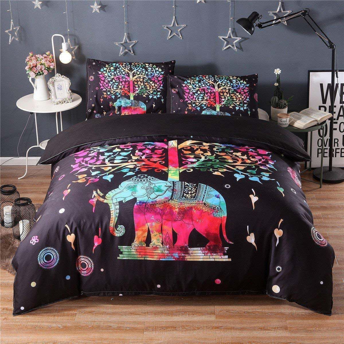 Elephant And Tree Color Bedding Set
