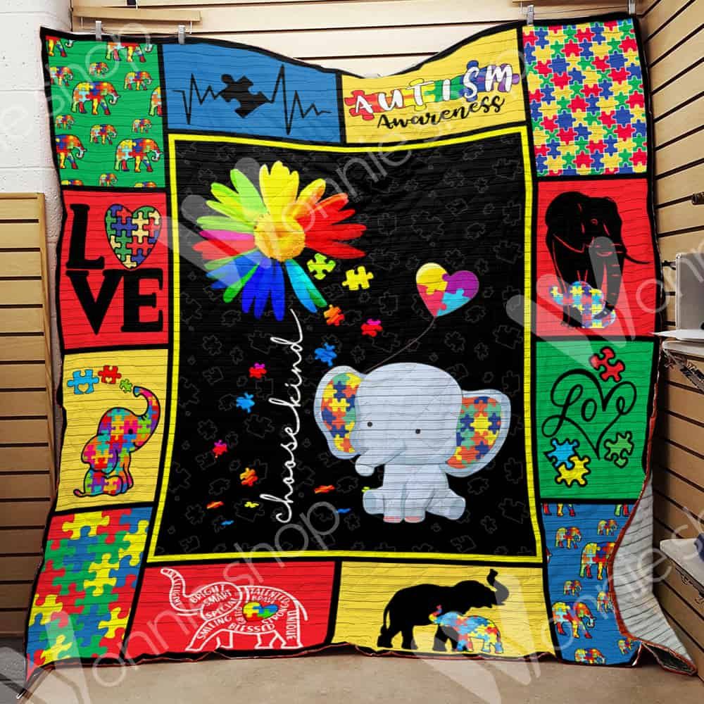 Elephant Autism Blanket LNT0612021 Quilt Blanket