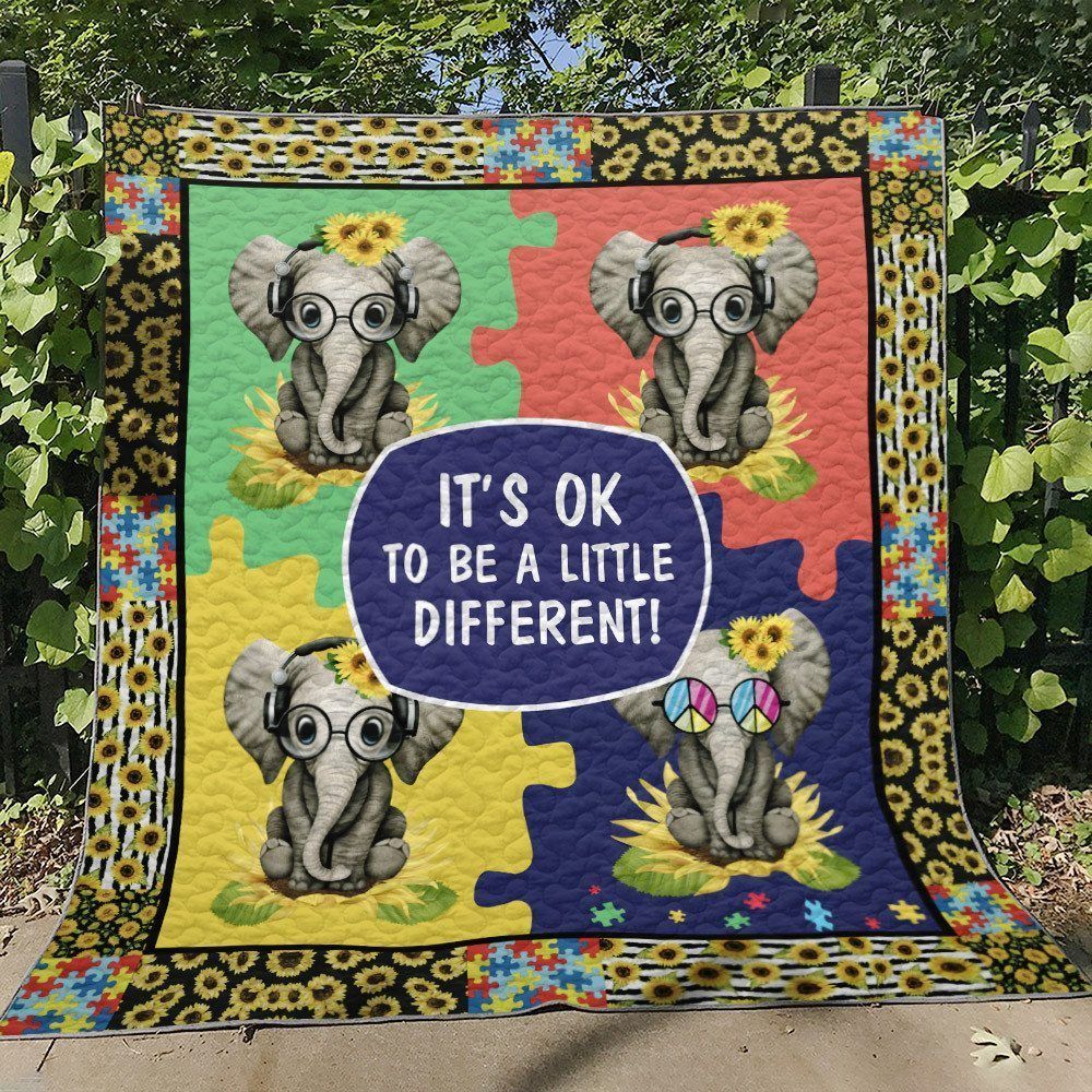 Elephant Autism CG170713 Quilt Blanket