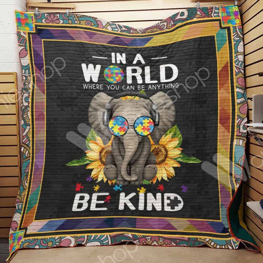 Elephant Autism Quilt Blanket DHC11021050TD