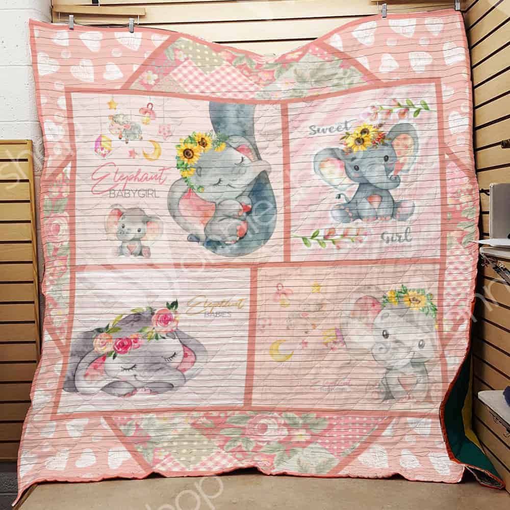 Elephant Babygirl Quilt Blanket DHC0502673TD