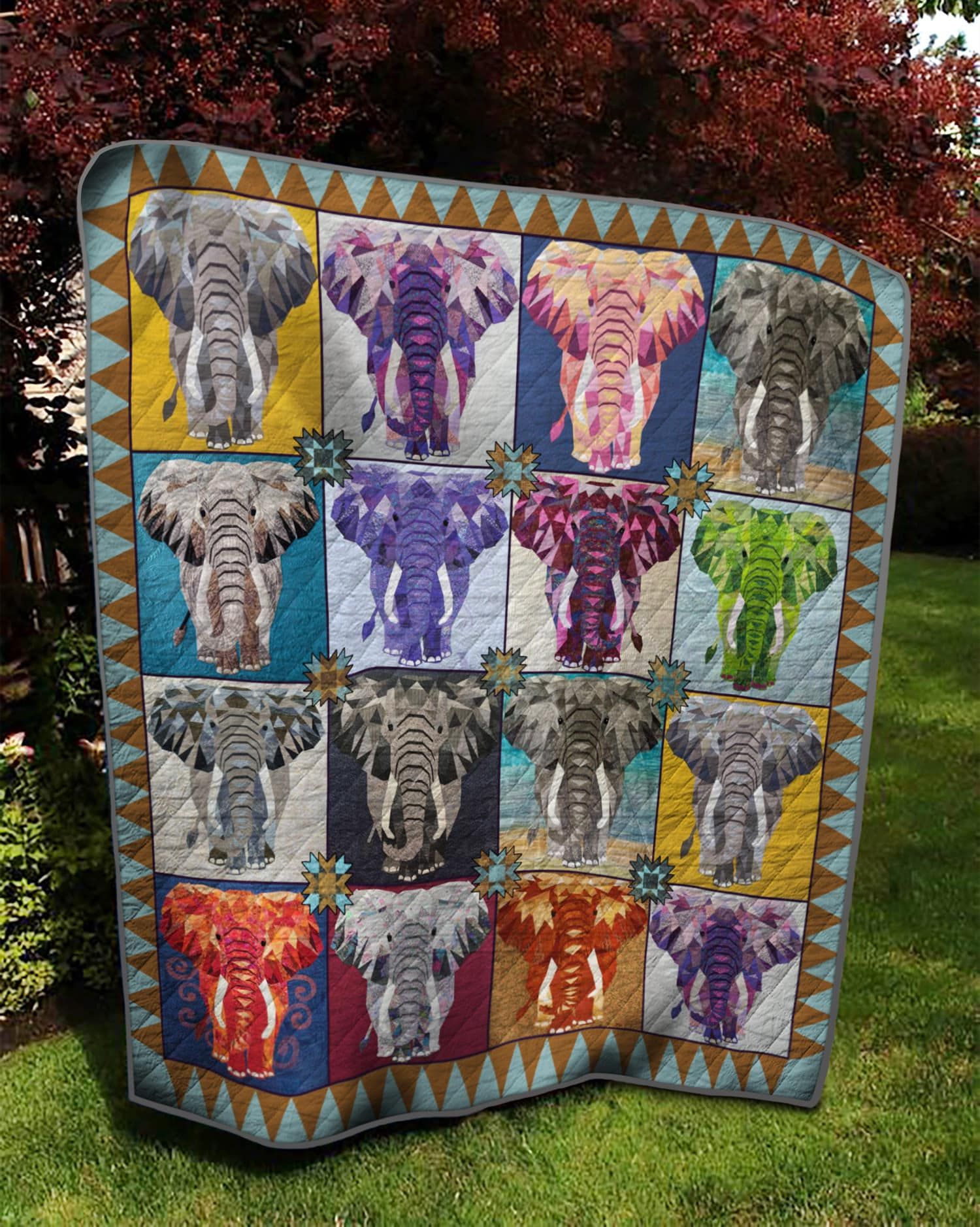 Elephant Beautiful Picture Bl Quilt Blanket DHC0201201356TD