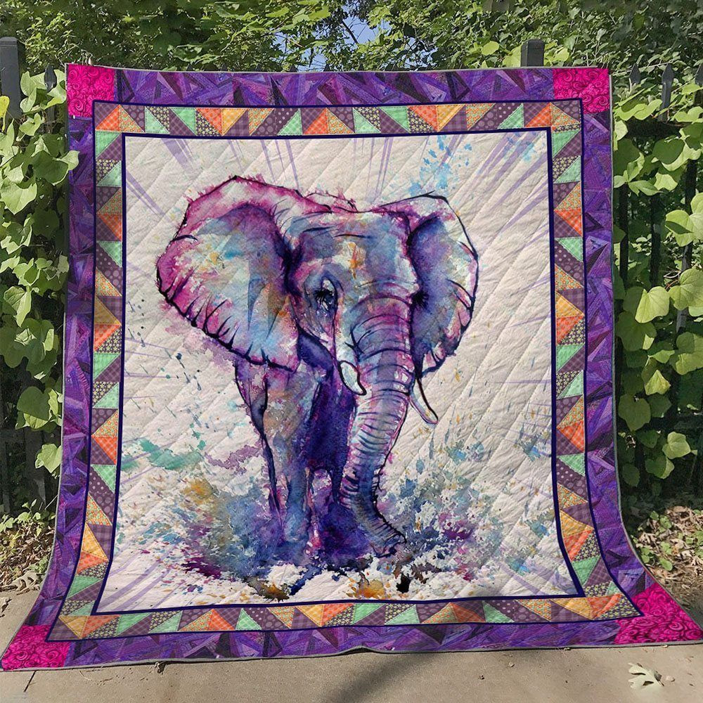 Elephant BI130703B TBG Quilt Blanket